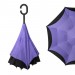 Зонт-наоборот антизонт с кнопкой Фиолетовый
