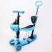 Самокат Scooter Rover до 25 кг., 3-х колесный, светящиеся колеса, Божья коровка Голубой