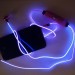 Светящиеся вакуумные металлические наушники Glow с пурпурным EL свечением гильза 
