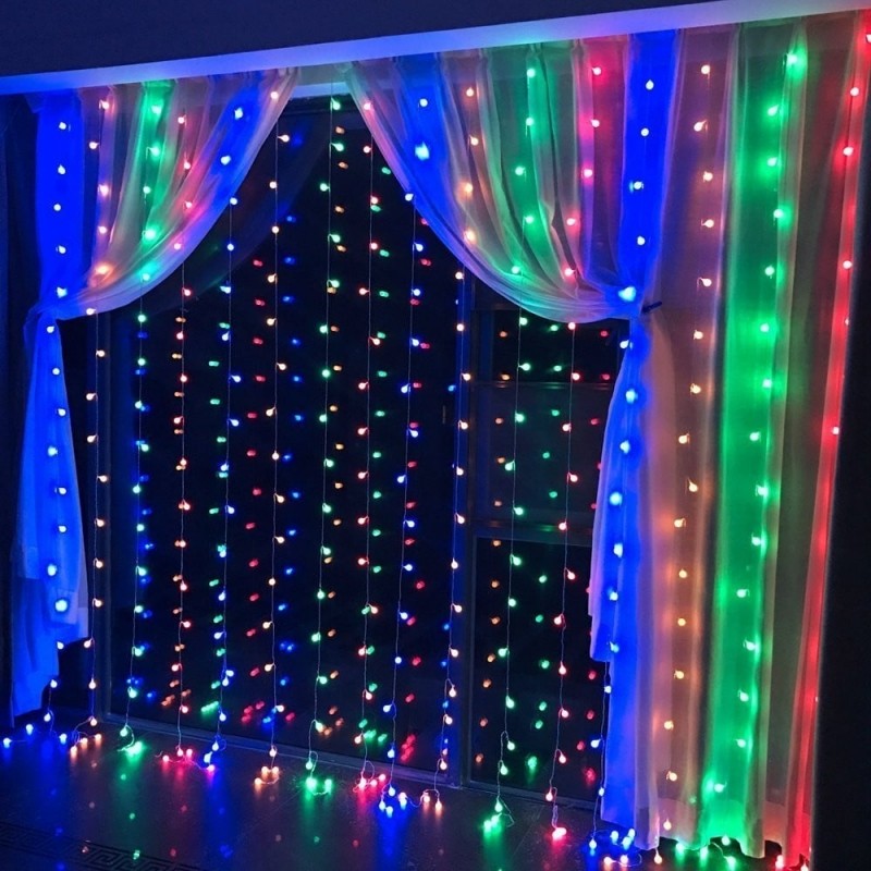Светодиодная LED гирлянда Занавес 3*2 м. Цветное свечение