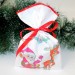 Новогодний мешок для конфет и подарков 20х30 см. Дед Мороз и Олень