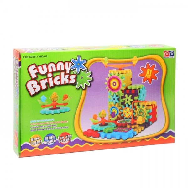 Конструктор с шестеренками Funny Bricks 81 деталь