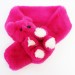 Меховой шарф Мишка для взрослых и детей Розовый